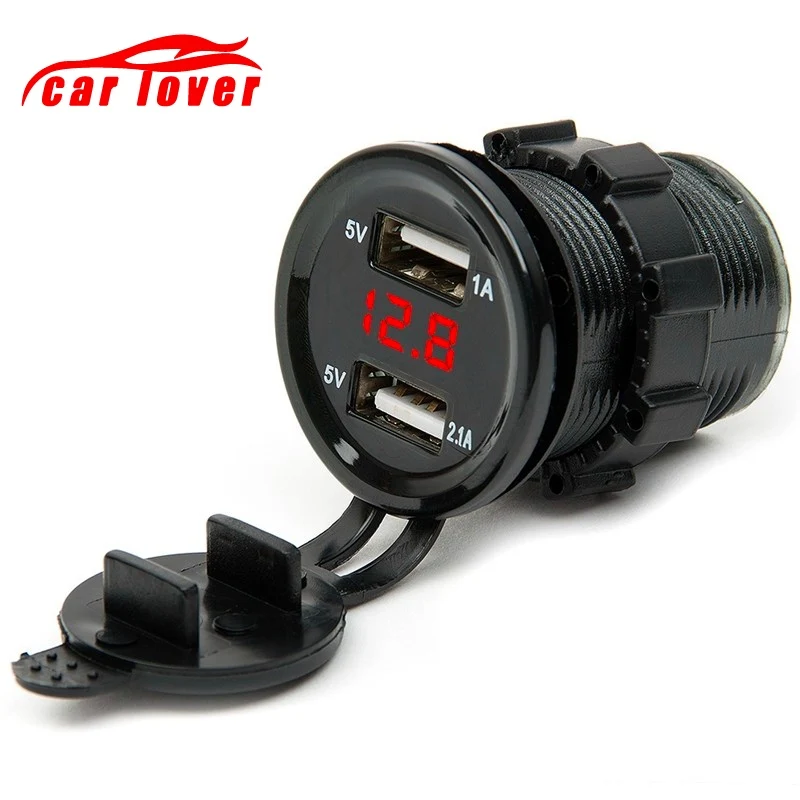 12V DC Автомобильная сигарета для мотоцикла двойная Зажигалка USB розетка