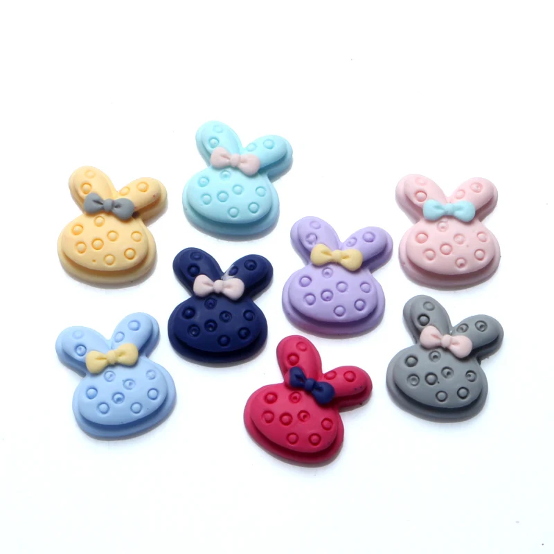 

30Pcs Mixed Resin Rabbit Decoration Crafts Kawaii Beads Flatback Cabochon Embellishments For Scrapbooking DIY Accessories