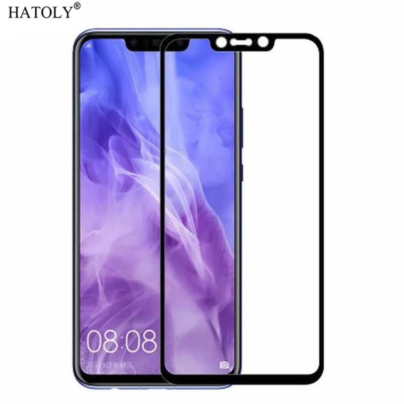 Защита экрана Huawei Nova 3i стекло закаленное полное покрытие клеем стеклянная пленка