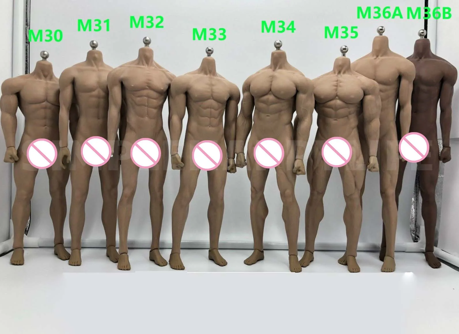 

1:6 Steel Stainless Skeleton body TBLeague M30 M31 M32 M33 M34 M35 1/6 Super Flexible seamless male doll body Suntan Man body