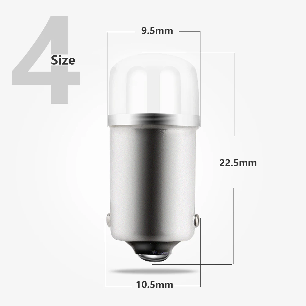 50/200 шт 12V BA9S 3030 1w светодиодные лампы стайлинга автомобилей тормоз Обратный Хвост просвет лампа для чтения 70Lm 8000K белого и синего цвета янтаря Водонепроницаемый