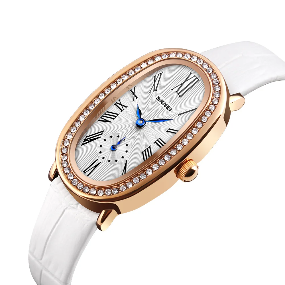 

Skmei fashion casual Ladies women watches quartz watch women leather waterproof wristwatches relogio feminino montre femme 1292