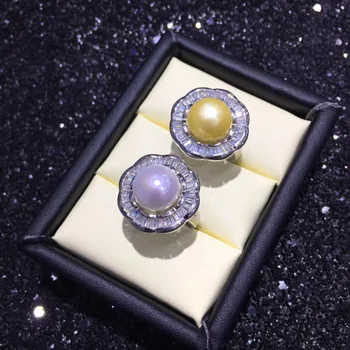 

Fashion Pearl Ring Mountings, Ring Findings, Adjustable Ring Jewelry Setting Parts Fittings Charm Accessories Silver Jewellery