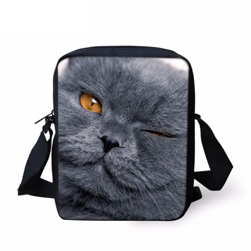 cat face cross body bag