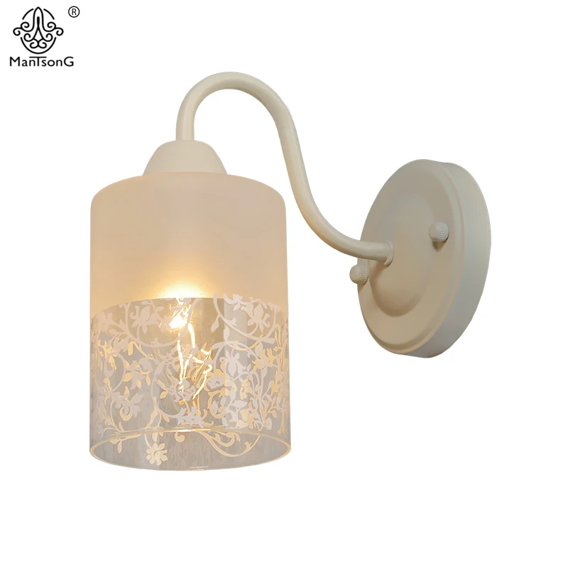 New White Flower Wall Light Bedside Classical Vintage Sconce Wall