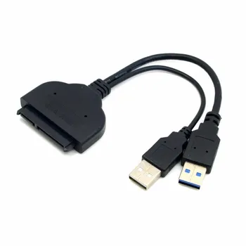 

USB 3.0 usb3.0 to SATA 22Pin 2.5" Hard disk driver Adapter With extral USB Power cable
