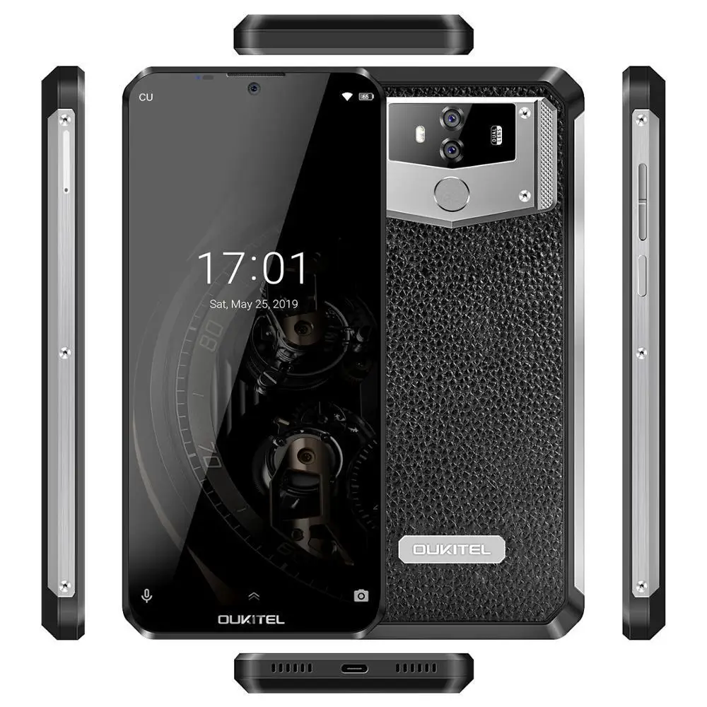 OUKITEL K12 Android 9.0 10000mAh Mobile Phone 6.3 inch MTK6765 6G RAM 64G ROM NFC 5V/6A Quick Charge Fingerprint 4G Smartphone
