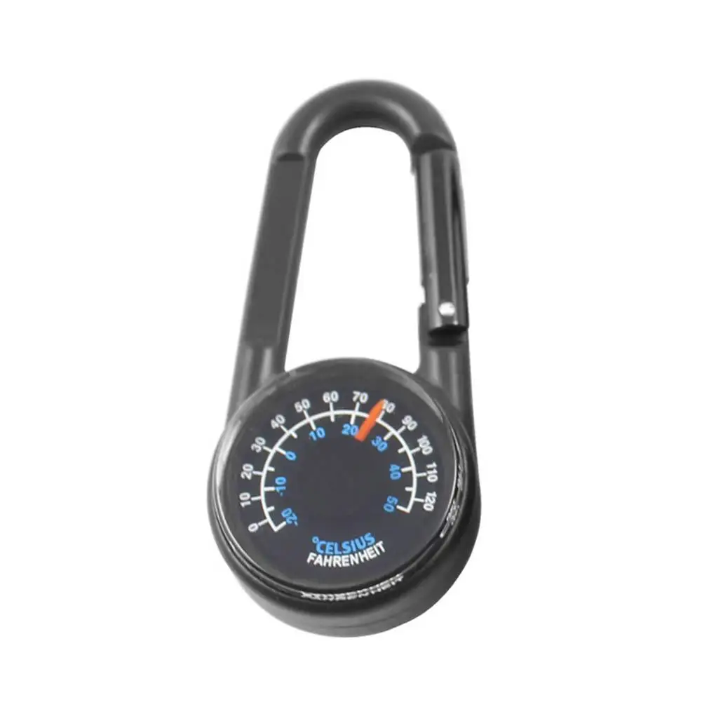Carabiner Double-sided Compass Thermometer Outdoor Climbing Double-sided Buckle Compass Thermometer Climbing Accessories