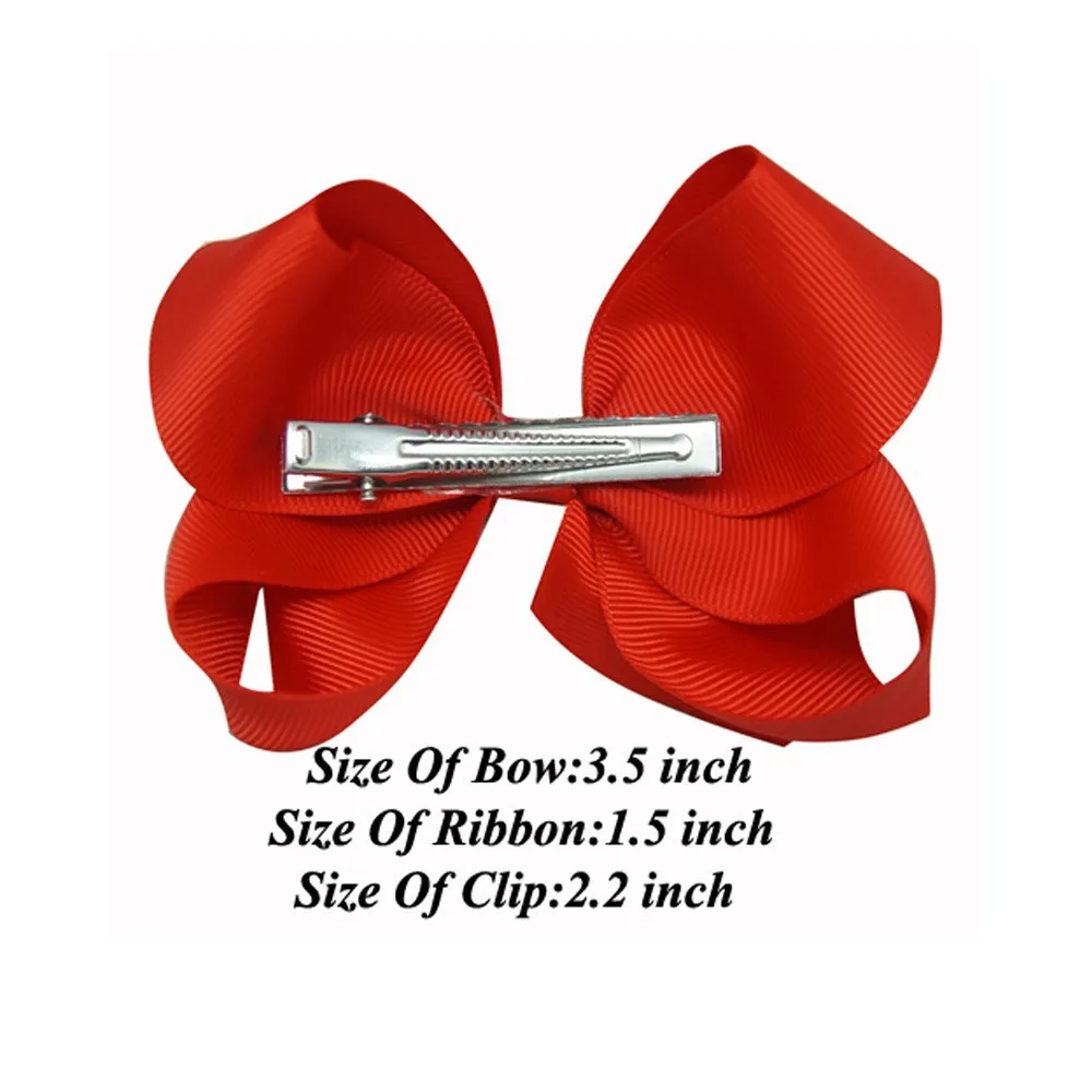 2Pcs-Lot-Sweet-4-Solid-Hair-Bows-Grosgrain-Ribbon-With-Alligator-Clip-Hairpins-For-Kid-Girls