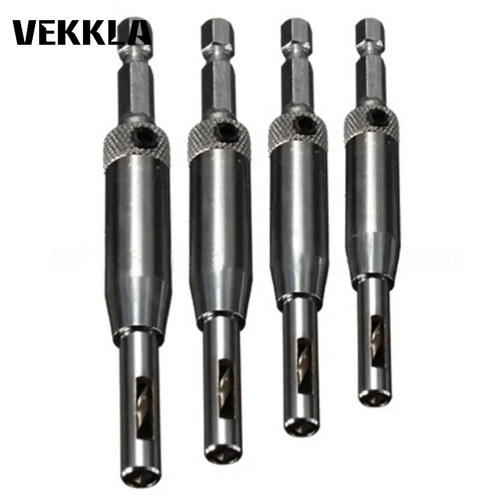 4PCS HSS Door Hinges Center Drill Bits Set Door Woodworking