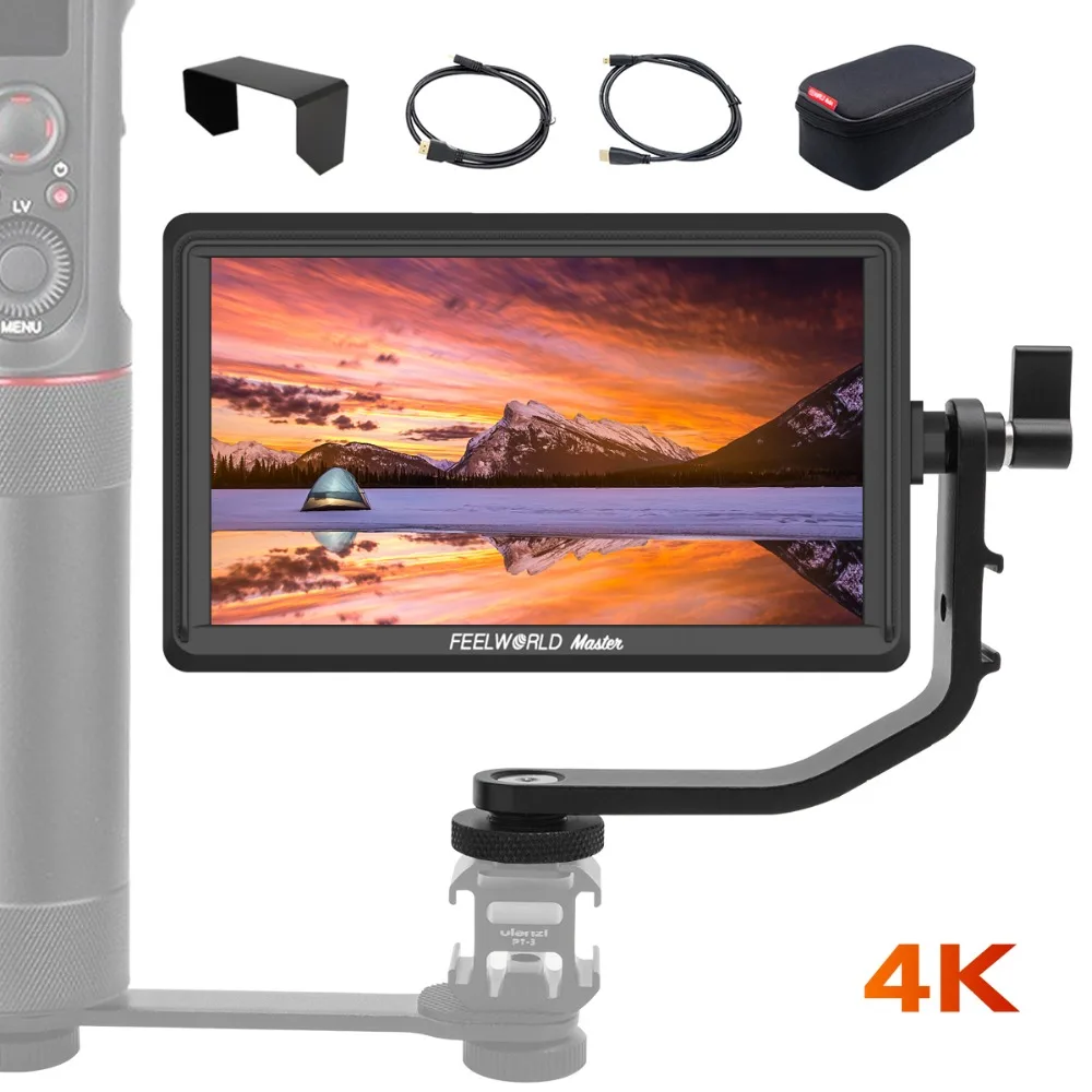 

FEELWORLD Master 2019 New Series MA6P 5.5" On-Camera Monitor 1920x1080 4K HDMI Input/Output for Gimbals Zhiyun Crane 2 DSLRs