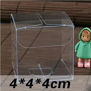 

Wholesale Newest 4*4*4cm Clear PVC Box Packing Wedding/Christmas Favor Chocolate Candy Apple Gift Event Transparent Box/Case