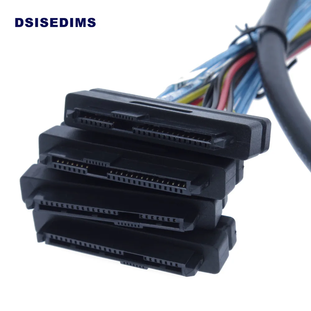 SFF8644 to 4×SFF8482 with 4×4P Power Cable-3