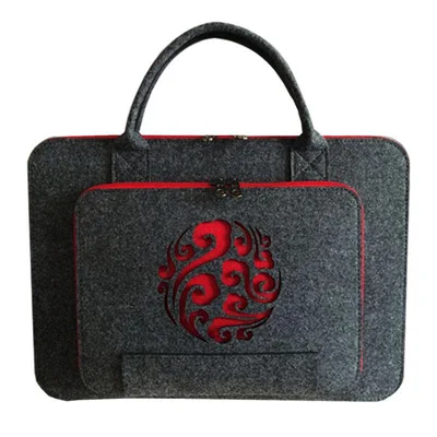 Шерстяные войлочные сумки для ноутбука 11 13 14 15,4 15,6 17,3 дюймов, сумка для компьютера, сумка для Macbook/Xiaomi Mi Air, сумка для ноутбука для мужчин и женщин - Цвет: red