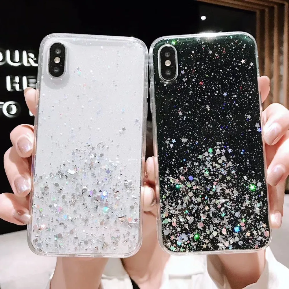 Для Huawei Mate 10 Pro Модный Цветной Блестящий Мягкий чехол с пайетками и звездами для