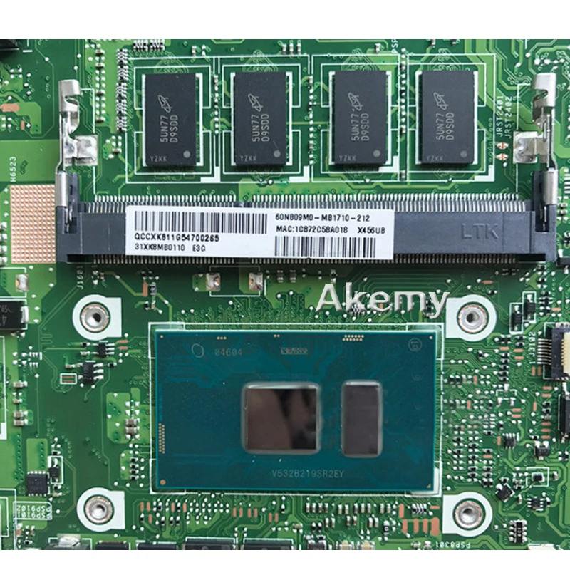 X456UF материнская плата для ASUS X456U X456UJ X456UQ X456UB A456U Материнская плата ноутбука X456UJ плата 4G RAm/I3-6100U