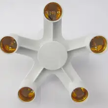 5 в 1 E27 к E27 Цоколь сплиттер E27 лампа головной разъем светодиодный светильник лампа адаптер держатель умный светильник ing аксессуары