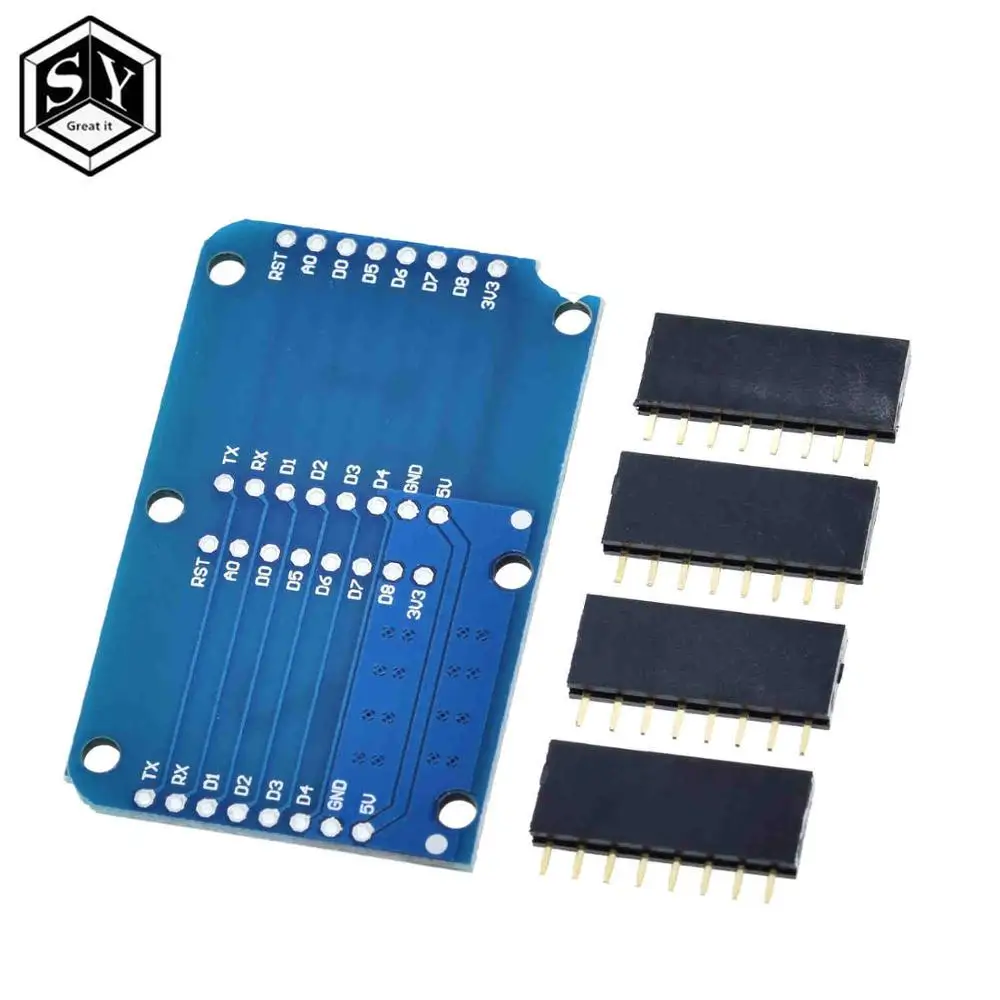 

1PCS Great IT Dual Base for WEMOS D1 mini WIFI Internet of Things development board based
