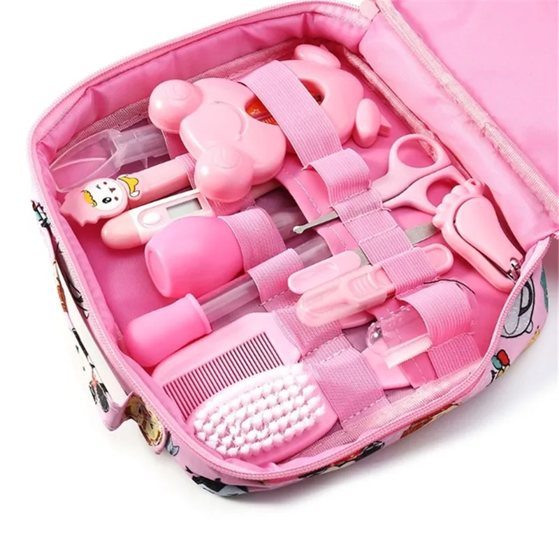 Shopify 13pcs/Set Multifunction Newborn Baby Kids Nail Hair Health Care Thermometer Grooming Brush Kit Healthcare Accessories