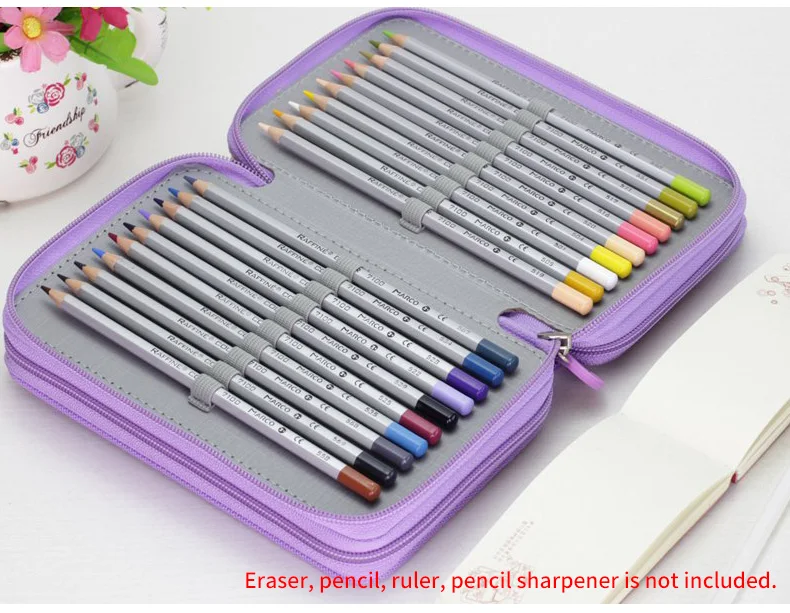 Cerimônia de Abertura Bolsa para Estudante Titular Camadas Acessível Oxford Escola Lápis Case Grande Capacidade Cor Presente Arte Suprimentos 52 3 13 cor lápis saco para estudante presente arte suprimentos