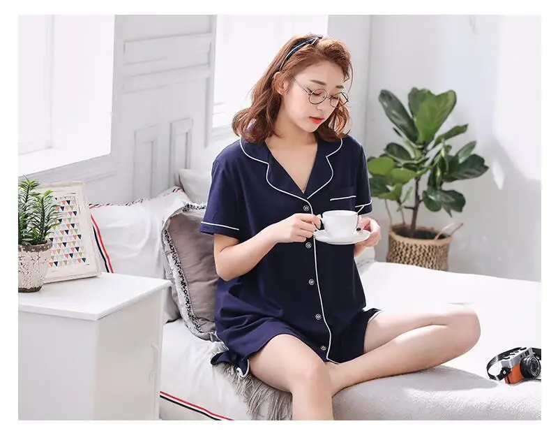 plus size modal cotton summer home clothing women (2)