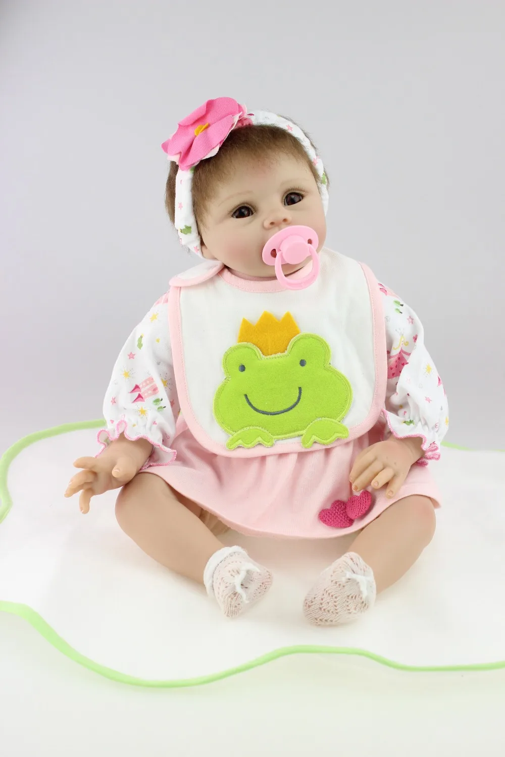 

Free shipping hot-sale lifelike reborn baby dolls fashion doll silicone vinyl real soft gentle touch for children