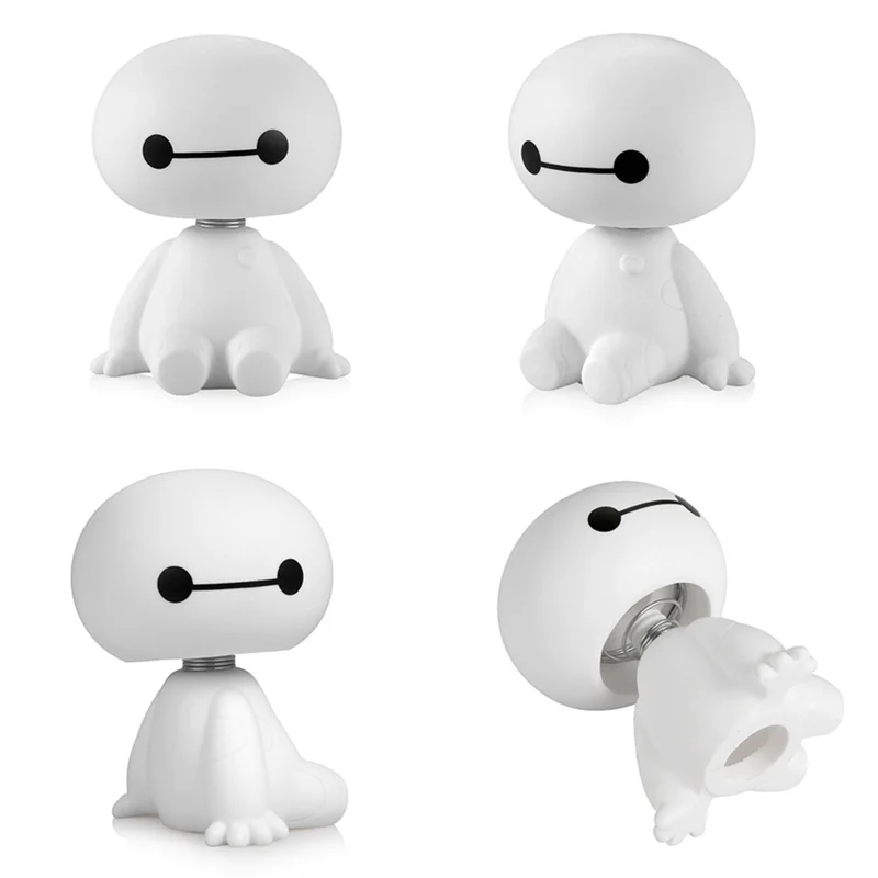 Мультяшный пластиковый робот Baymax Вибрирующая голова фигура Автомобильные