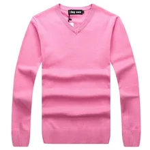 RICHARDROGER New V-NECK pullover sweater mens long sleeve geometric knitted fashion slim fit Keep warm sweaters 019