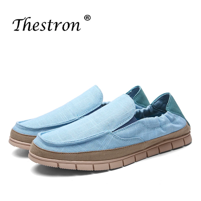 Classic Canvas Shoes Summer Plimsolls Breathable Fashion Sneakers Blue  Men Platform Shoes Original Walking Canvas Shoes