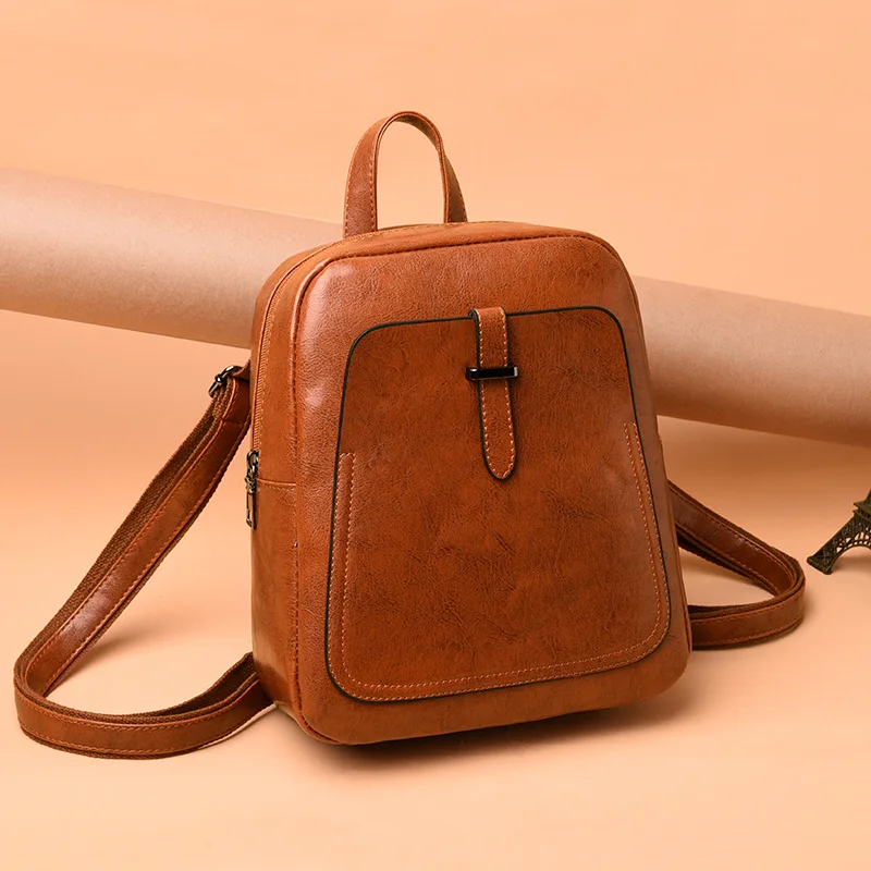  Women Backpacks Bags Leather Backpack Small Backpack Korean Fashion Bag Leisure PU Shoulder Bag Fem - 33000269167