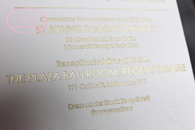 HI1134 - 11 Top Grade  Customized Elegant White Invitation CARD made of 1800 GSM Cotton Paper with  Letterpress
