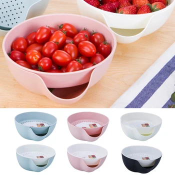 

2019 Double Layer Dry Fruit Candy Containers Snacks Melon Nut Seeds Storage Box Garbage Holder Specialty Fruit Food Plates