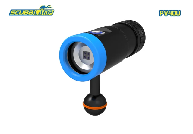 Cheap Scubalamp PV40U cree led diving light underwater photograpy UV flashlight scuba dive photo video lamp 4xAA battery dive torch