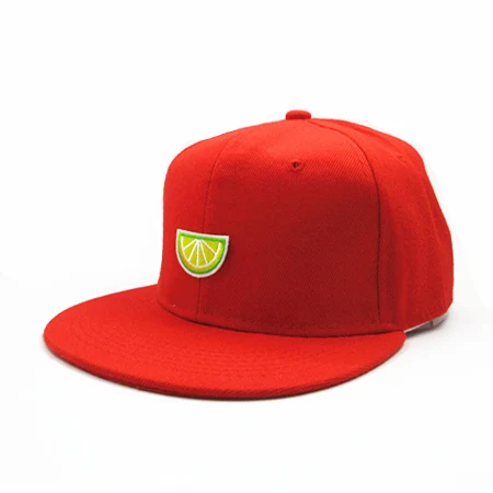 red LDSLYJR Lemon fruit embroidery cotton Baseball Cap hip-hop cap Adjustable Snapback Hats for men and women 236 - Цвет: red