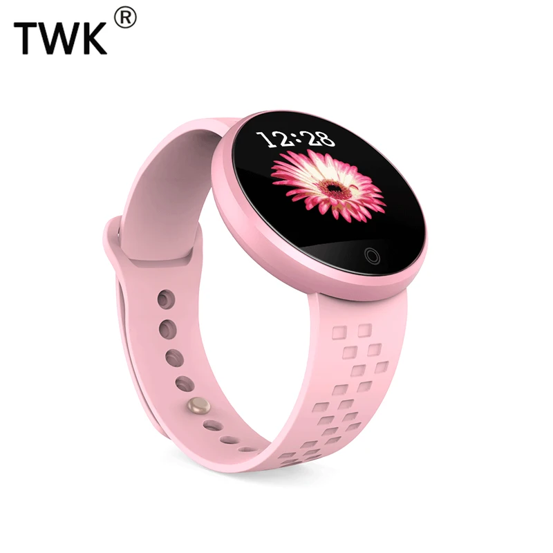 

TWK Pink Smart Watch Women Fitness Bracelet Blood Pressure Smartwatch for iOS Android Ladies Luxury Watch pk apple Watch reloj