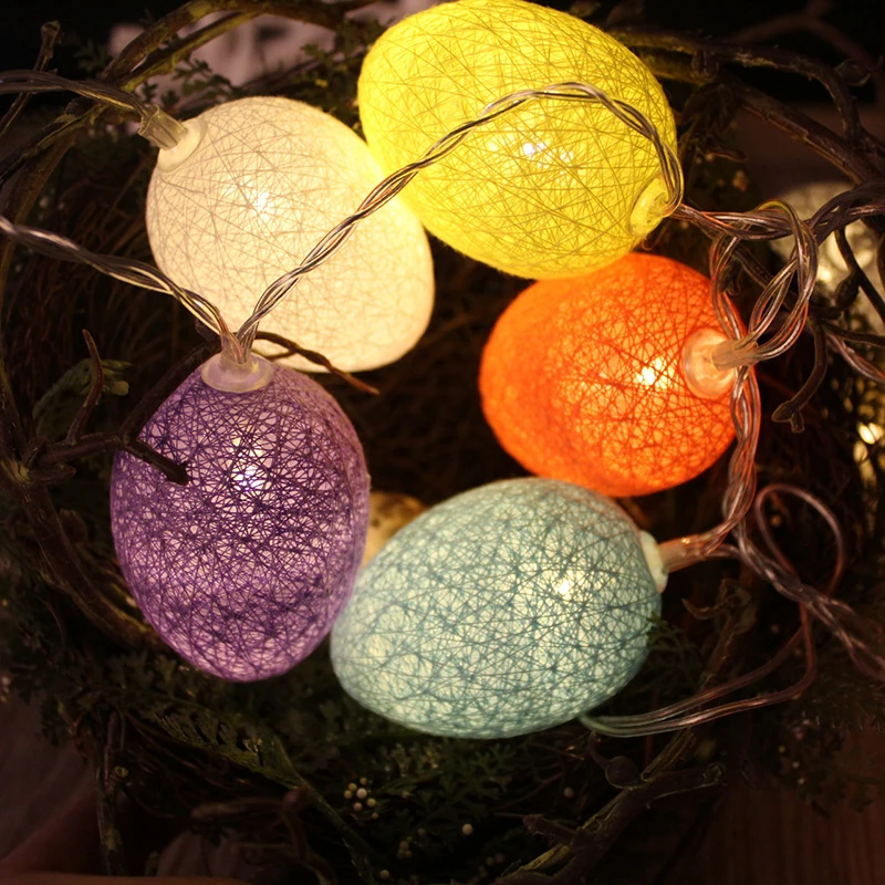 

Cotton Ball LED String Light 3.5M 20Led Multicolor Fairy Garland Light Holiday Light For Easter Egg Christmas Wedding Decoration