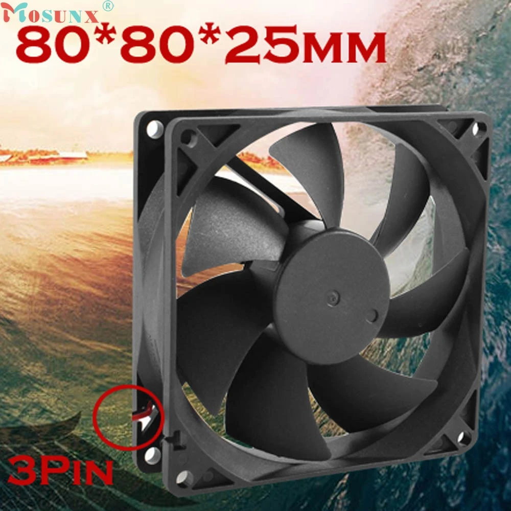 Mosunx Simplestone Quiet 8cm/80mm/80x80x25mm 12V Computer/PC/CPU Silent Cooling Case Fan 0120 | Компьютеры и офис