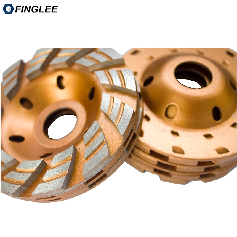FINGLEE 4inch/100mm inner 22.23 mm Diamond Wheel Disc Bowl Grinding Cup Granite Polishing Tool Marble Tools for Stone,Concrete