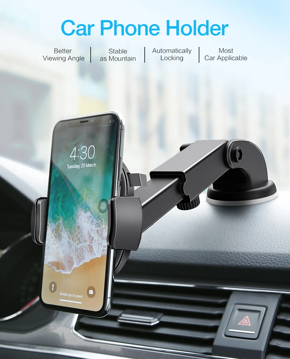 RAXFLY Car Phone Holder For Samsung Galaxy S10 Plus S10 Lite S9 S7 ...