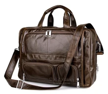 Men’s business bag handbag genuine leather large capacity brand high-grade quality cow leather laptop bag 17 inch luggage bag
