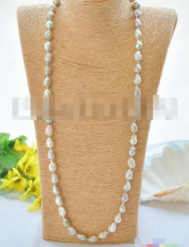 

song voge gem nanJ2437 PEACOCK LAVENDER ALMOST ROUND Edison KESHI REBORN PEARL NECKLACE