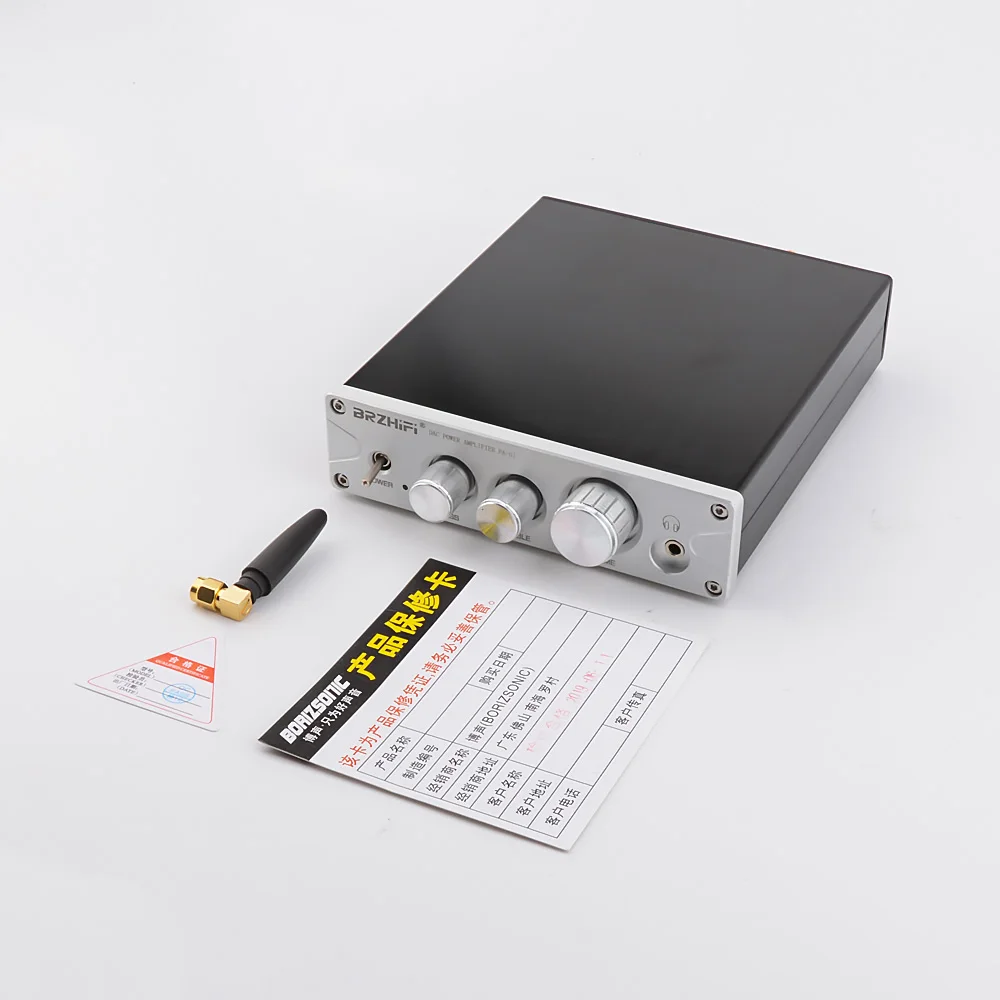 BRZHIFI HiFi TPA3116 Bluetooth 5,0 APTX ES9018K2M DAC стерео класса D 100 Вт* 2 усилитель мощности с усилителем для наушников для звукового театра - Цвет: Silver