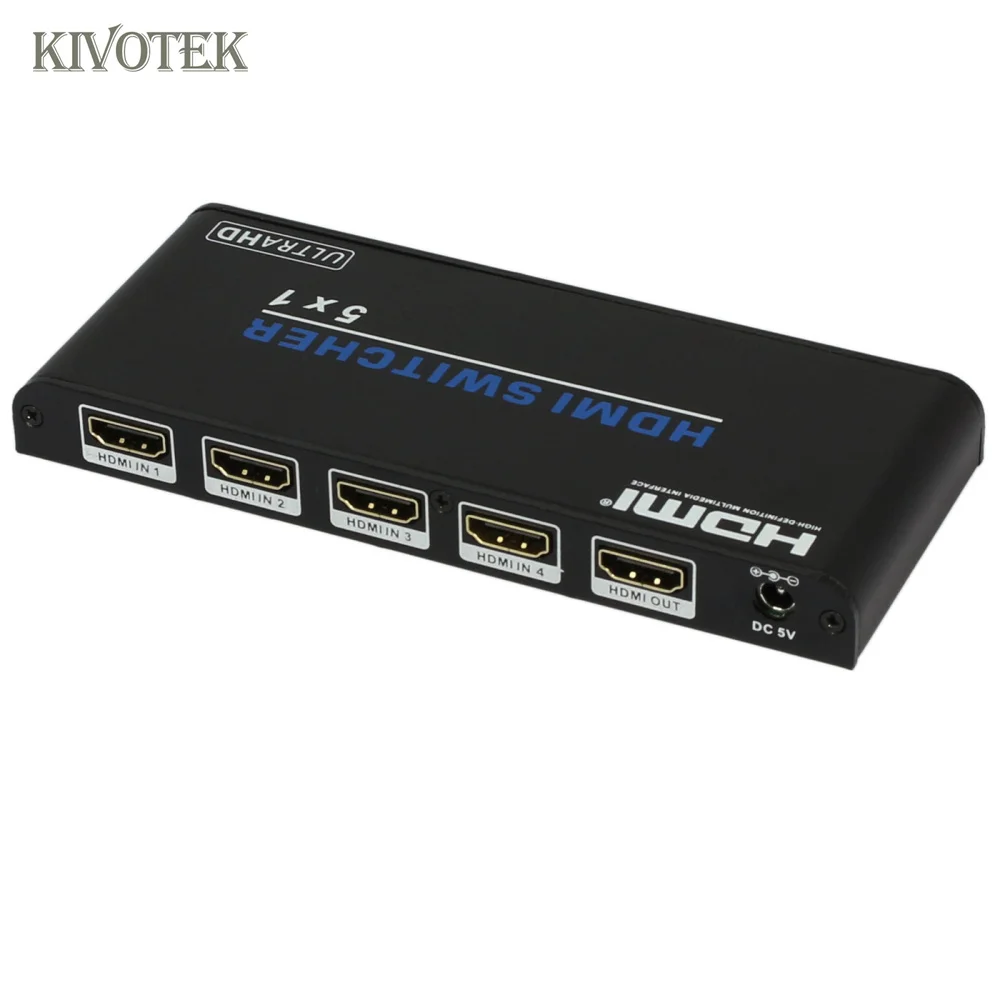 4 K x 2 k @ 60 Гц 5x1 HDMI2.0 переключатель адаптер HDMI разъем LPCM7.1CH, Dolby TrueHD для HDTV DVD xbox PS23 Бесплатная доставка