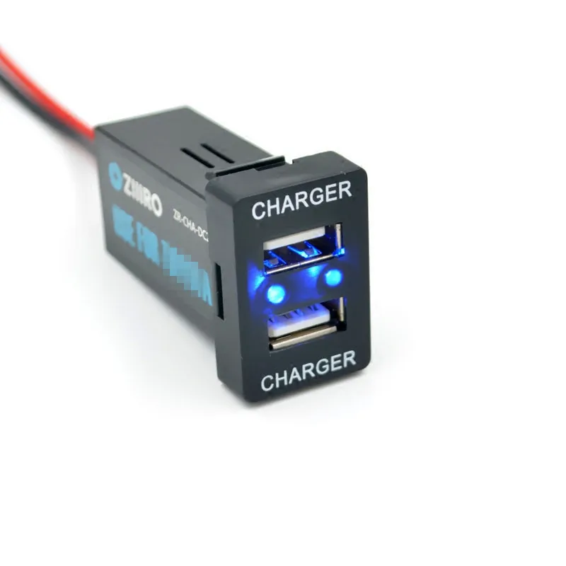 Автомобильный интерфейс двойной USB разъем для зарядного устройства адаптер
