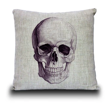 

Creative Retro skull pillows cushion Linen Pillowcases in Home Decor sofa cushions 45*45cm