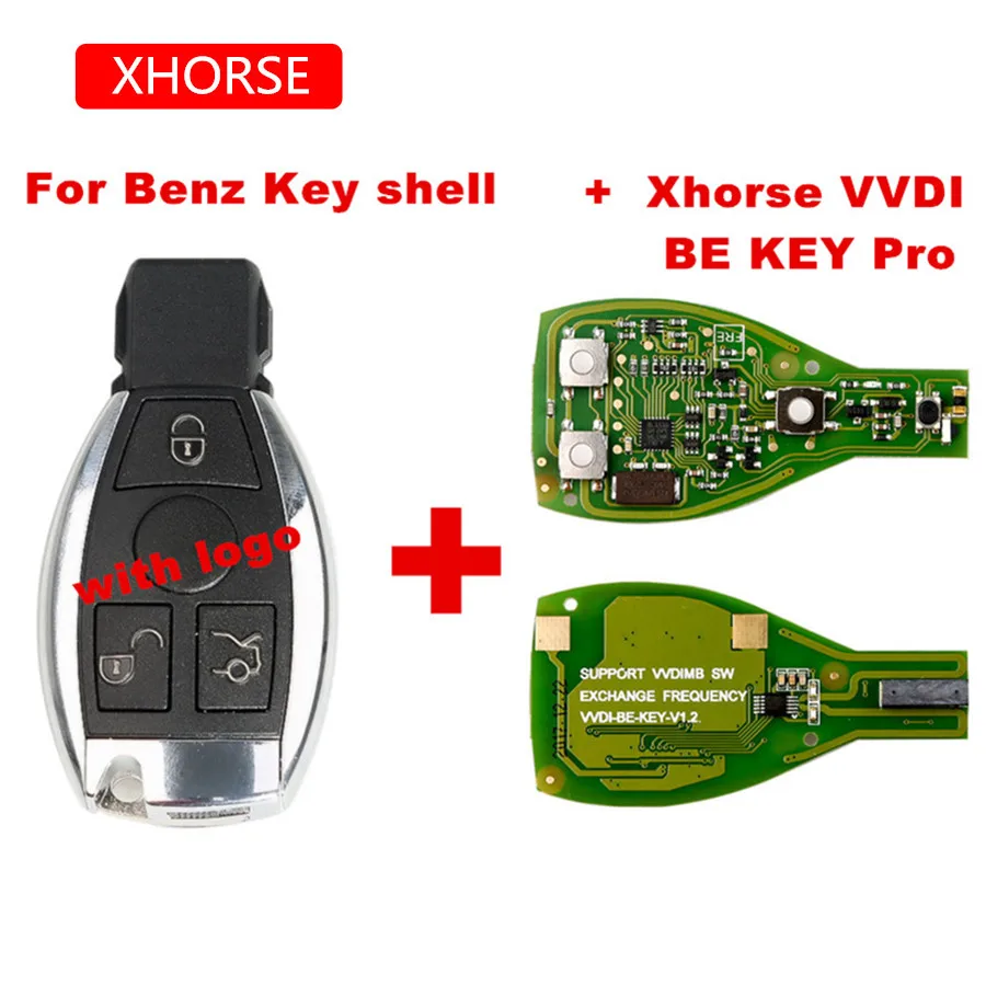 

Smart Key Shell 3 Button for Mercedes Benz Assembling with VVDI BE Key Pro Perfectly Exchange for Xhorse VVDI MB BGA token