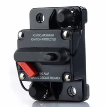 

50A 60A 80A 100A 150A 200A 250A 300A Waterproof Circuit Breaker Reset Fuse Inverter DC 12V/24V/42V for Home Car Auto Audio