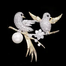 Red Trees Высококачественная модная брошь в виде птицы брошь для женщин праздничный подарок Женская одежда Аксессуары оптом Прямая