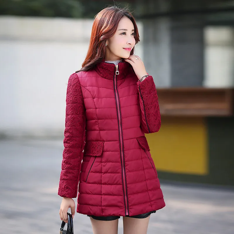 Vin Veste Grande Coton D'hiver Vestes Mujer Al314 Red black 5xl 2019 Taille 6xl Col Femmes Théegg Famale Montant De Parka Rouge TlK1JcF