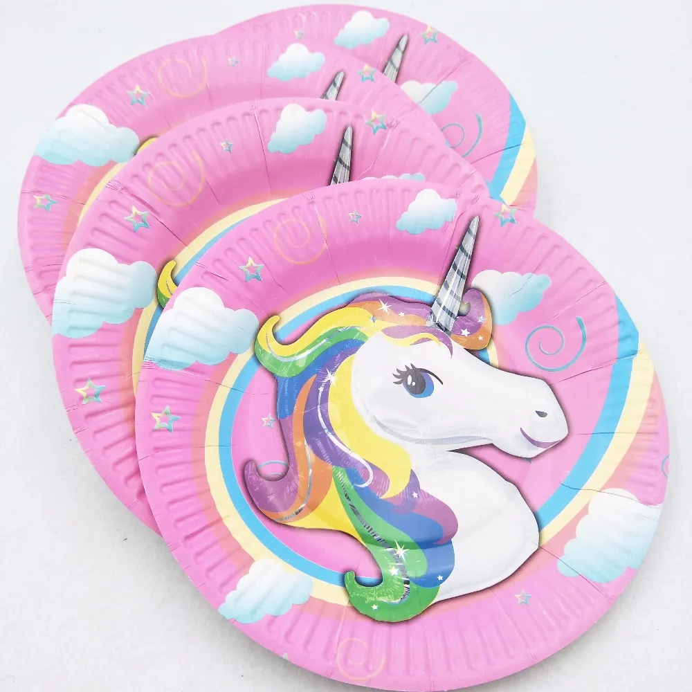 10pcs / серия Планшеты Дети Birthday Party Supplies бумаги Посуда С Днем Рождения праздничные